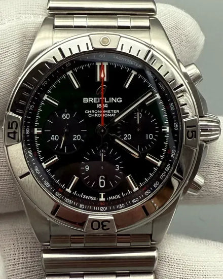 Breitling Chronomat 42MM Green Dial Steel Bracelet (AB0134)