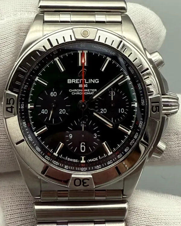 Breitling Chronomat 42MM Green Dial Steel Bracelet (AB0134)
