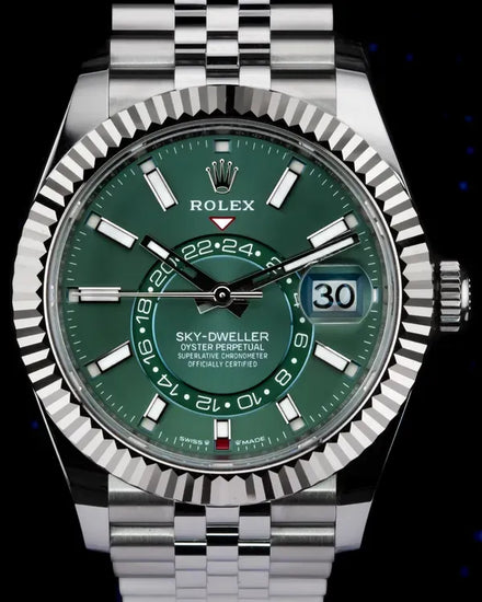 2024 Rolex Sky-Dweller 42MM Green Dial Jubilee Bracelet (336934)