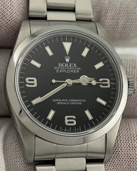 1991 (X Serial) Rolex Explorer 36MM Black Dial Oyster Bracelet (14270)
