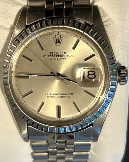 1962 Rolex Datejust 36MM Silver "Pie Pan" Dial Jubilee Bracelet (1603)