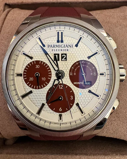 2025 Parmigiani Fleurier Tonda GT Chronograph 42MM White Dial Rubber Strap (PFC906-1020002-400181)