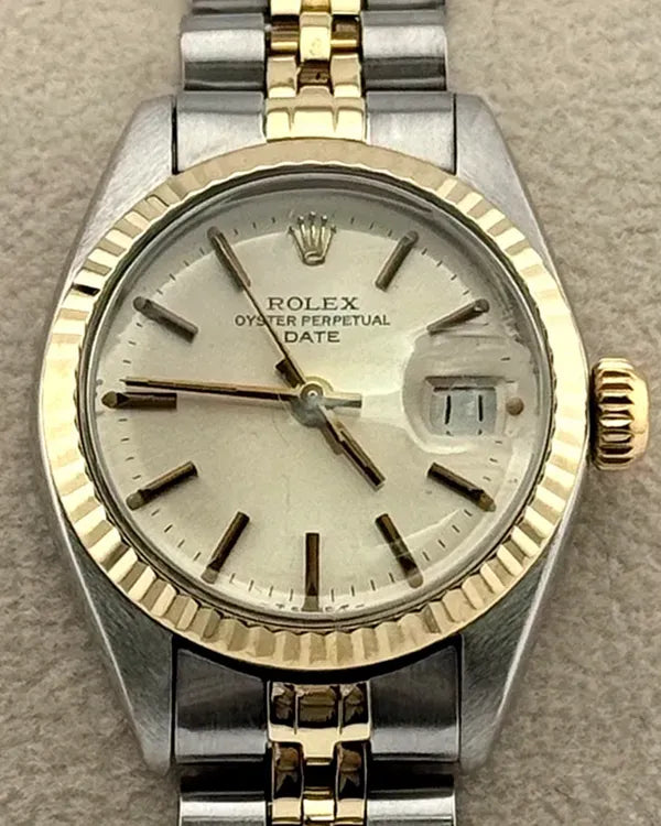 Rolex Lady-Datejust 26MM Silver Dial Two-Tone Jubilee Bracelet (6917)