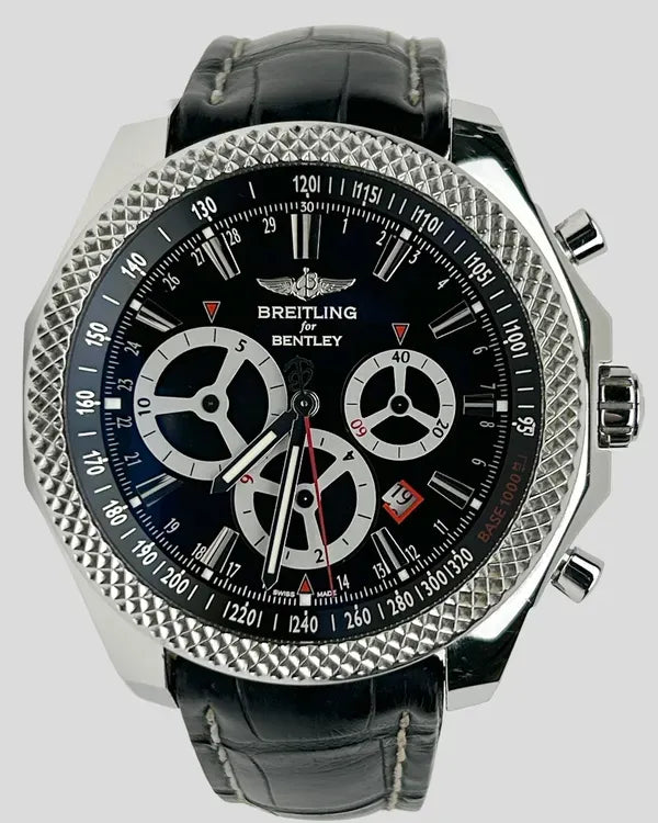 Breitling Bentley Barnato 49MM Black Dial Leather Strap (A25366)