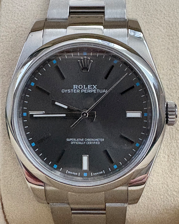 Rolex Oyster Perpetual 39MM Slate Dial Oyster Bracelet (114300)