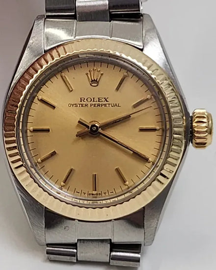 Rolex Oyster Perpetual 26MM Champagne Dial Oyster Bracelet (6719)