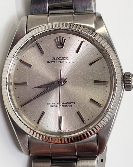 Rolex Oyster Perpetual 34MM Silver Dial Oyster Bracelet (1005)