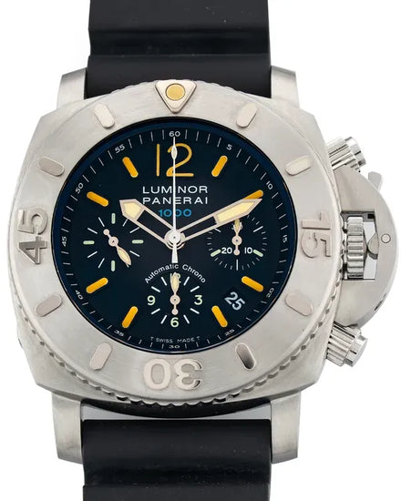 Panerai Luminor Submersible 1950 Chrono 1000M L. E. 47MM Black Dial Rubber Strap (PAM00187)