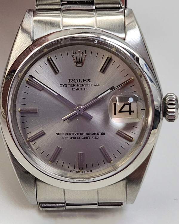 1969 Rolex Oyster Perpetual Date 34MM Silver Dial Oyster Bracelet (1500)