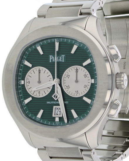Piaget Polo Chronograph 42MM Green Dial Steel Bracelet (G0A49024)
