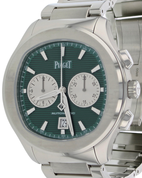 Piaget Polo Chronograph 42MM Green Dial Steel Bracelet (G0A49024)