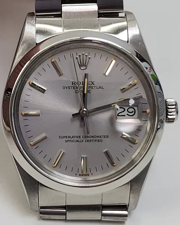 Rolex Oyster Perpetual Date 34MM Silver Dial Oyster Bracelet (15000)