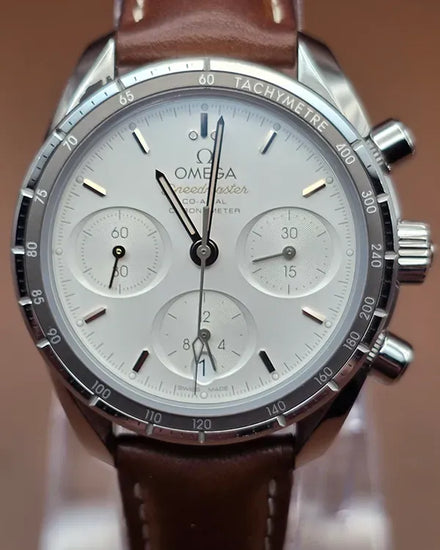 2025 Omega Speedmaster 38MM Silver Dial Leather Strap (324.32.38.50.02.001)