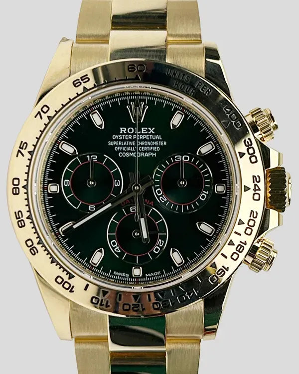 2020 Rolex Cosmograph Daytona "John Mayer" 40MM Green Dial Yellow Gold Oyster Bracelet (116508)