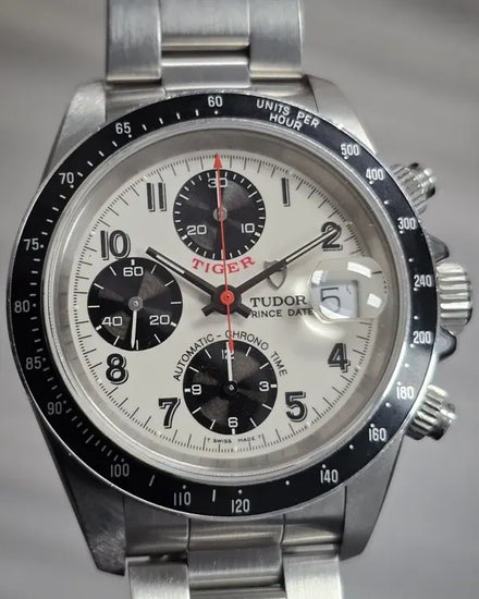 1999 Tudor Prince Date "Tiger" Chronograph 40MM Silver Dial Steel Bracelet (79260)