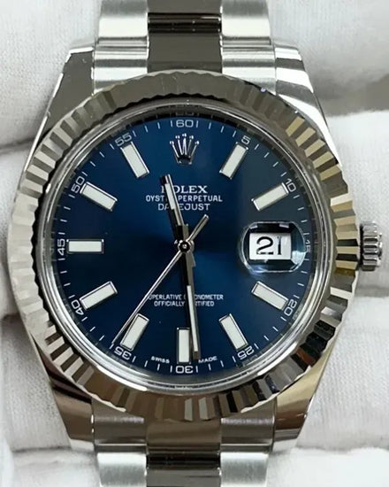2014 Rolex Datejust II 41MM Blue Dial Oyster Bracelet (116334)