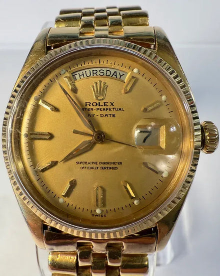 Rolex Day-Date 36MM Champagne Dial Yellow Gold Jubilee Bracelet (6611)