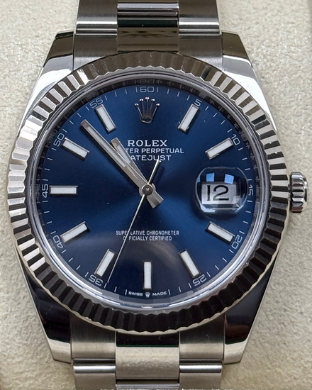 2022 Rolex Datejust 41MM Blue Dial Oyster Bracelet (126334)