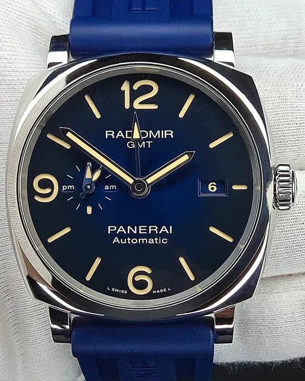 2018 Panerai Radiomir GMT L.E. 45MM Blue Dial Rubber Strap (PAM00945)
