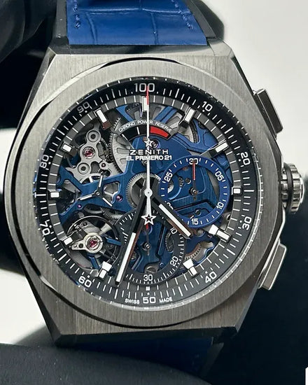 2021 Zenith Defy El Primero 44MM Skeleton Dial Leather Strap (95.9002.9004/78.R584)
