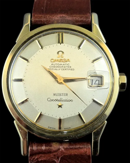 No Reserve - Omega Constellation 34MM "Meister" Silver Dial Aftermarket Leather Strap (168.005)