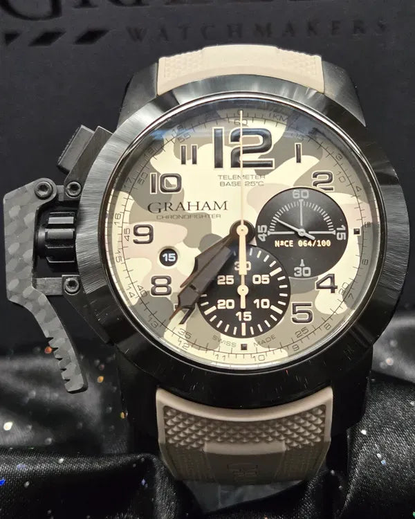 Graham Chronofighter Oversized "Navy SEALs" L.E. 47MM Camo Dial Rubber Strap (2CCAU.E03C)