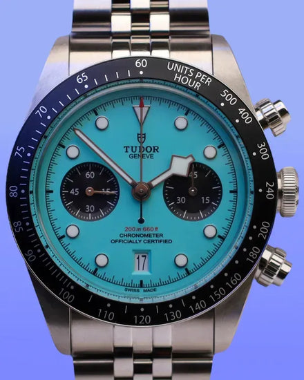 2025 Tudor Black Bay Chrono 41MM "Flamingo" Blue Dial Steel Bracelet (79360N)