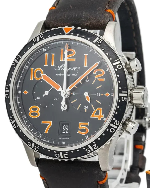 Breguet Type XXI Flyback L. E. 42MM Black Dial Leather Strap (3815TI/HO/3ZU)