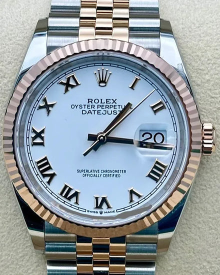 2022 Rolex Datejust 36MM White Dial Two-Tone Jubilee Bracelet (126231)