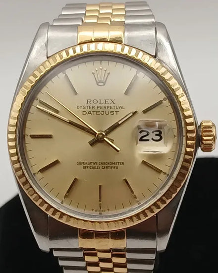 1984 (8.1 Mill Serial) Rolex Datejust 36MM Champagne Dial Two-Tone Jubilee Bracelet (16013)