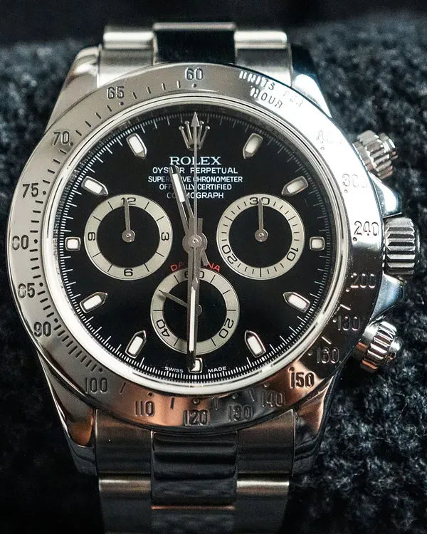 2007 Rolex Cosmograph Daytona 40MM Black Dial Oyster Bracelet (116520)