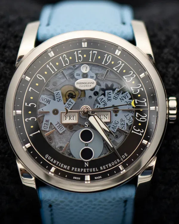 2025 Parmigiani Fleurier Tonda Centum Retrograde Perpetual 42MM Skeleton Dial Leather Strap (PFH227-1200300-HA1441)