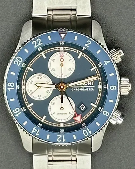 Bremont Supermarine 43MM Blue Dial Steel Bracelet (SMARINECHRONO-BL-B)