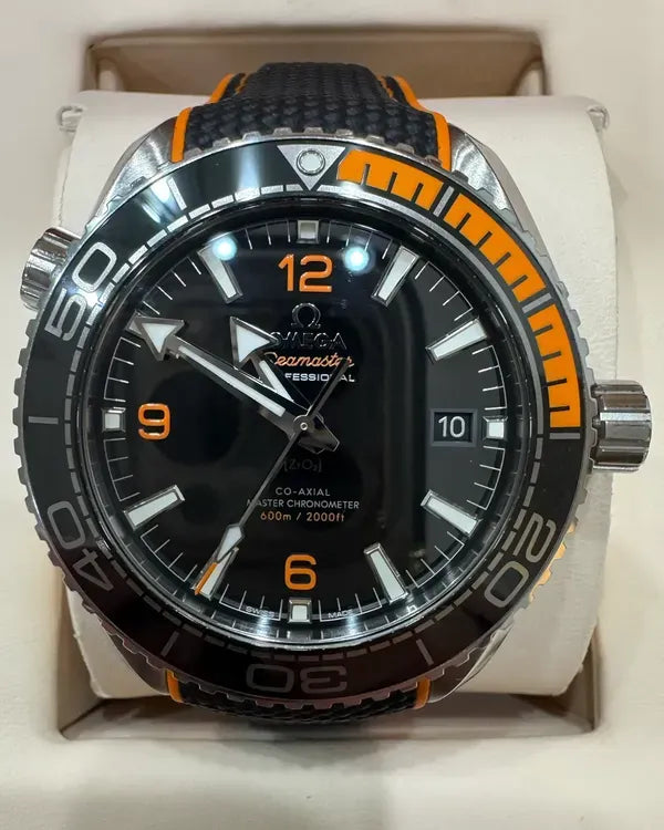 2021 Omega Seamaster Planet Ocean 600M 43.5MM Black Dial Rubber Strap (215.32.44.21.01.001)