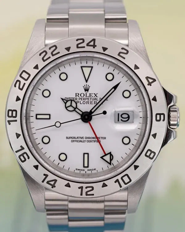 Rolex Explorer II "Polar" 40MM White Dial Oyster Bracelet (16570)
