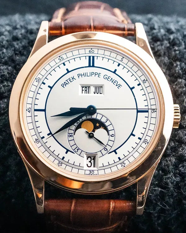 Patek Philippe Annual Calendar 38MM Silver Dial Leather Strap (5396R-001)