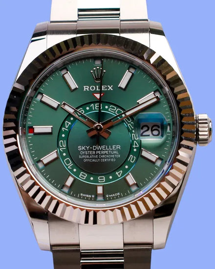 2025 Rolex Sky-Dweller 42MM Green Dial Oyster Bracelet (336934)