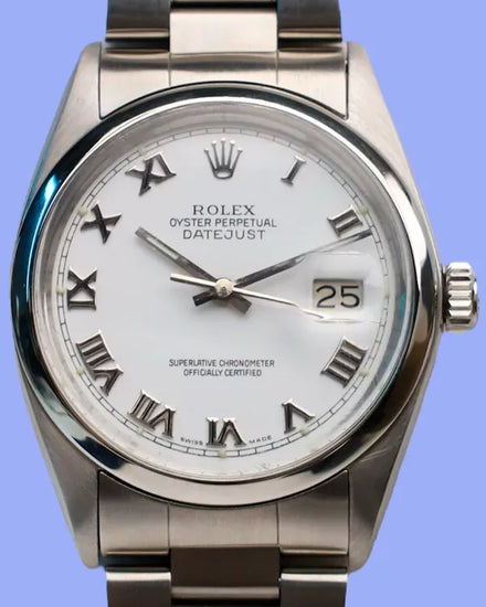 Rolex Datejust 36MM White Dial Oyster Bracelet (16000)