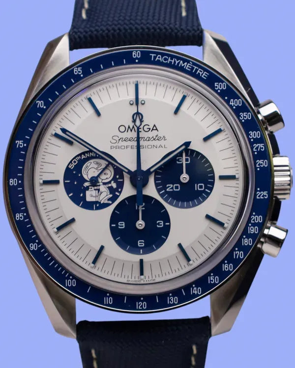 2025 Omega Speedmaster Anniversary Series "Silver Snoopy Award" 42MM Silver Dial Textile Strap (310.32.42.50.02.001)