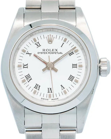 Rolex Oyster Perpetual 24MM White Dial Oyster Bracelet (76080)