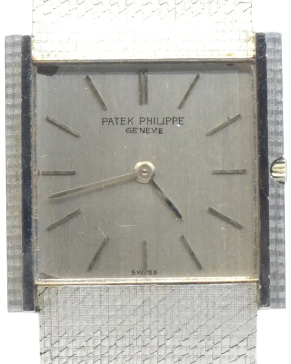 Patek Philippe Vintage 26MM Silver Dial White Gold Bracelet (3494)