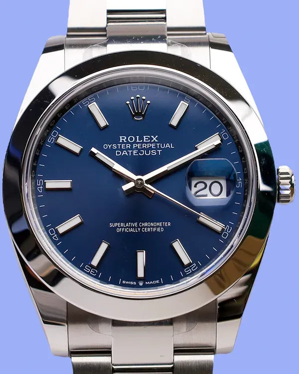 2025 Rolex Datejust 41MM Blue Dial Oyster Bracelet (126300)