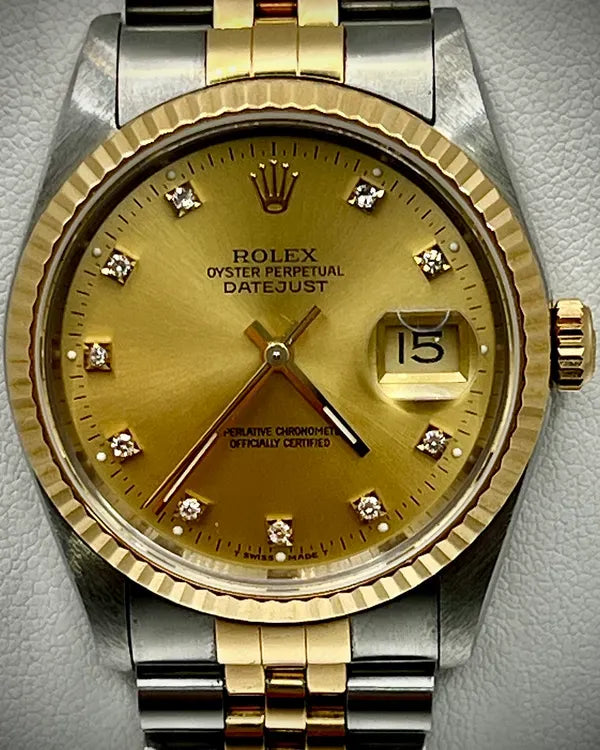 Rolex Datejust 36MM Champagne Dial Two-Tone Jubilee Bracelet (16233)