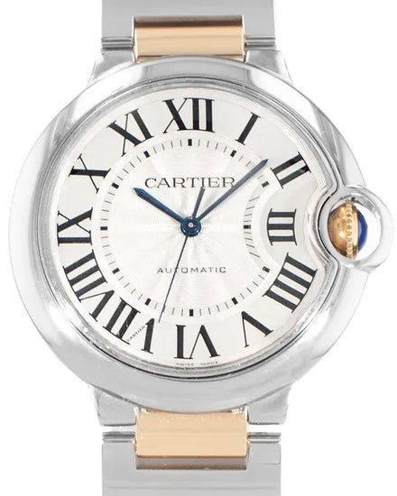 Cartier Ballon Bleu 36MM Silver Dial Two-Tone Bracelet (W6920047)