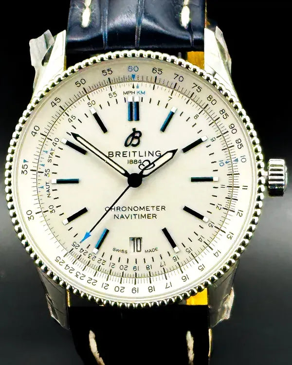 Breitling Navitimer L.E. 41MM White Dial Leather Strap (A173263A1G1P1)