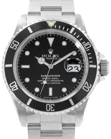 1997 Rolex Submariner Date 40MM Black Dial Oyster Bracelet (16610)