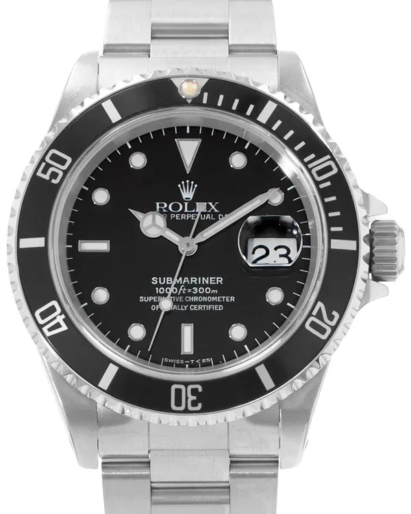1997 Rolex Submariner Date 40MM Black Dial Oyster Bracelet (16610)