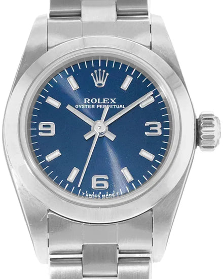 Rolex Oyster Perpetual 24MM Blue Dial Oyster Bracelet (67180)