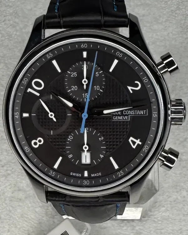 Frederique Constant Runabout Chronograph L.E. 42MM Black Dial Leather Strap (FC-392MS5B6)