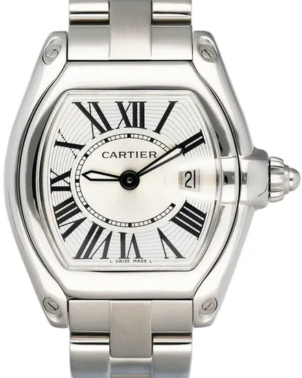 Cartier Roadster 31MM Quartz Silver Dial Steel Bracelet (W62016V3)